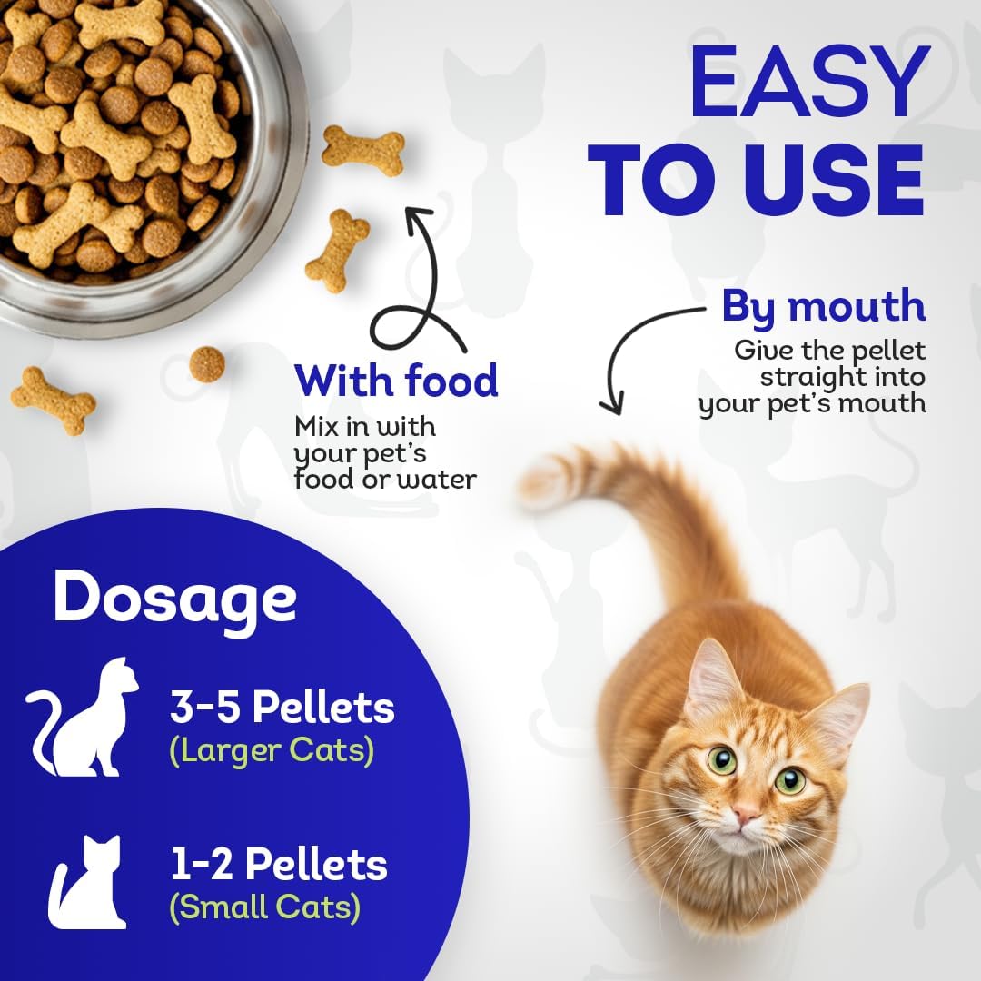 HA4E Mange Relief for Cats Treatment for Itchiness Scabs & Hair Loss 300 Tabletas