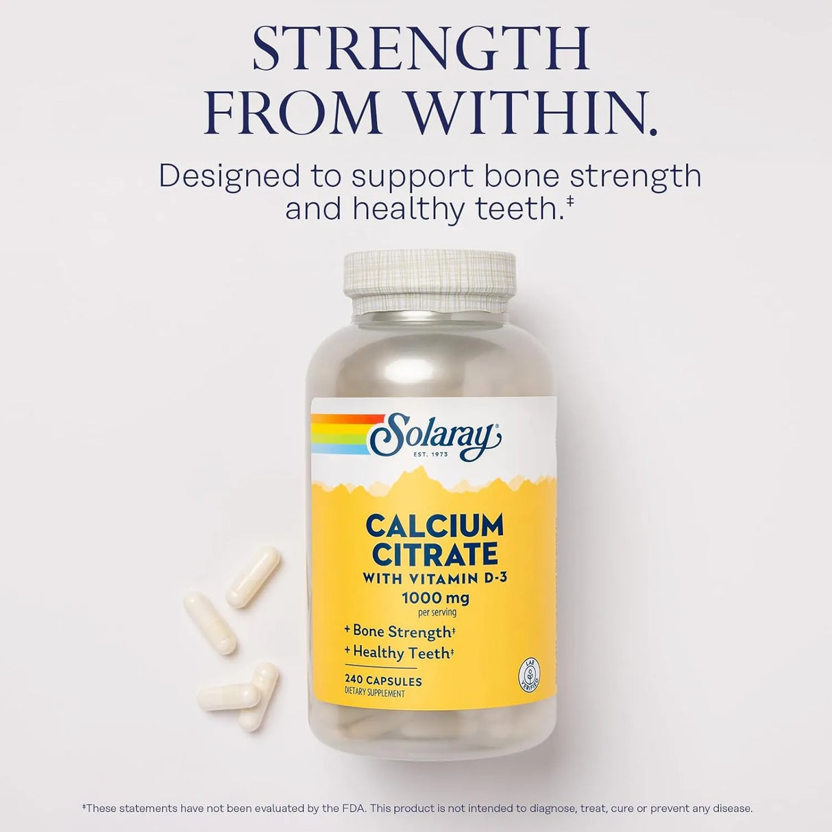 SOLARAY - Solaray Calcium Citrate with Vitamin D3 1000Mg. 240 Capsulas - The Red Vitamin MX - Suplementos Alimenticios - {{ shop.shopifyCountryName }}