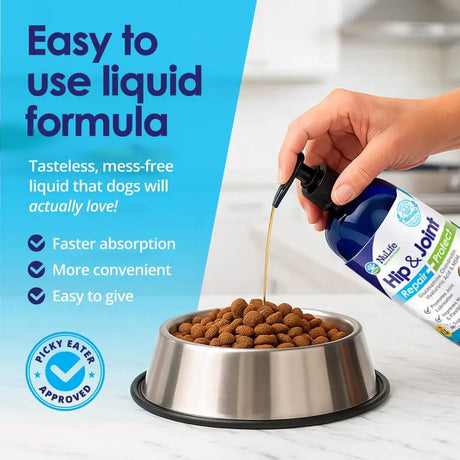 NULIFE - NuLife Hip & Joint Liquid Glucosamine for Dogs 16 Fl.Oz. - The Red Vitamin MX - Cuidado De Cadera Y Articulaciones Para Perros - {{ shop.shopifyCountryName }}