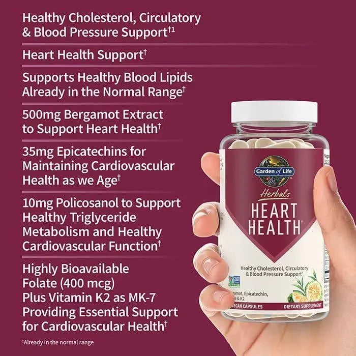GARDEN OF LIFE - Garden of Life Herbals Heart Health 30 Capsulas - The Red Vitamin MX - Suplementos Alimenticios - {{ shop.shopifyCountryName }}
