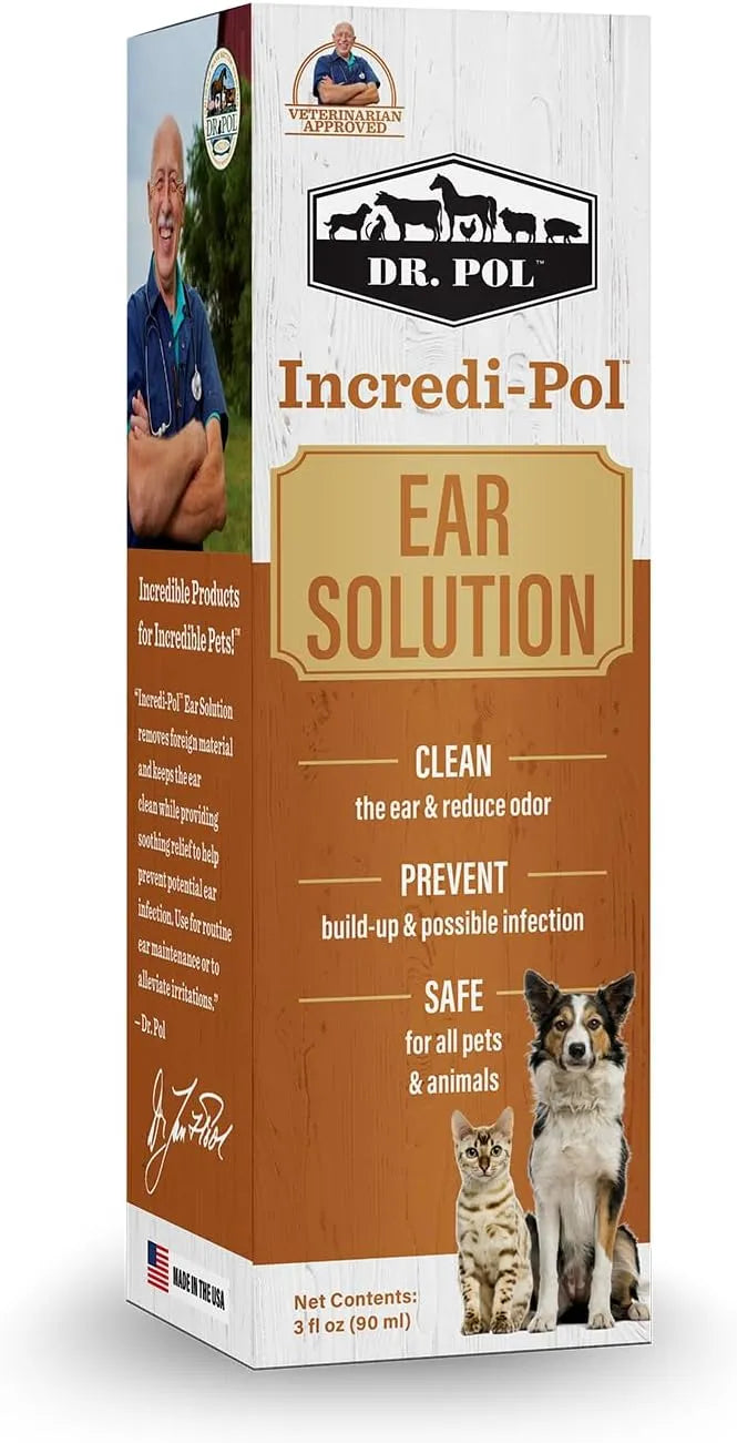 DR. POL - Dr. Pol Incredi-Pol Dog and Cat Ear Solution 3 Fl.Oz. - The Red Vitamin MX - Cuidado Del Oído De Perros - {{ shop.shopifyCountryName }}