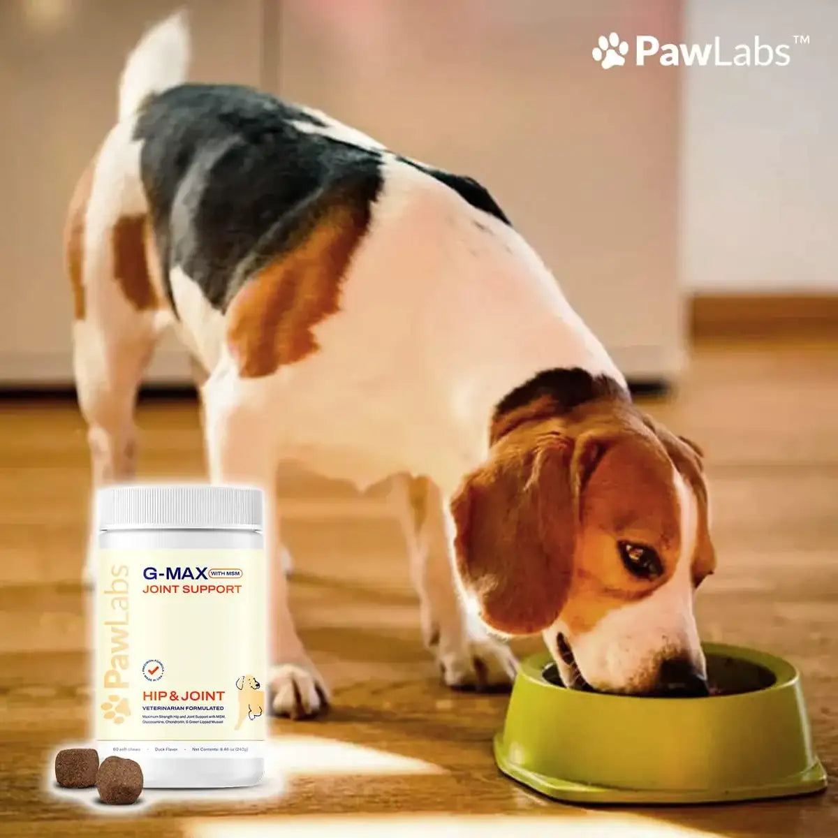 PAWLABS - Pawlabs G-Max Joint Support for Dogs Duck Flavor 60 Masticables - The Red Vitamin MX - Cuidado De Cadera Y Articulaciones Para Perros - {{ shop.shopifyCountryName }}