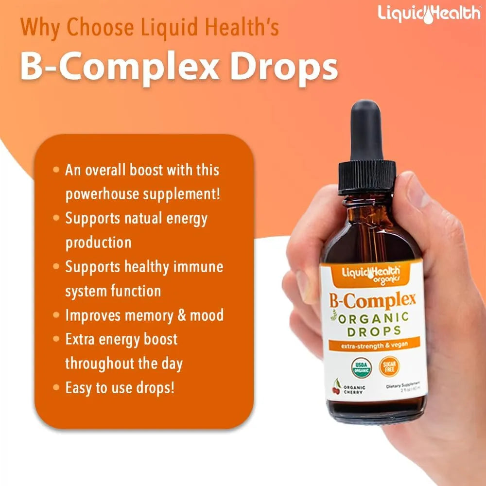 LIQUIDHEALTH - LIQUIDHEALTH Organic Vitamin B Complex 2 Fl.Oz. - The Red Vitamin MX - Suplementos Alimenticios - {{ shop.shopifyCountryName }}