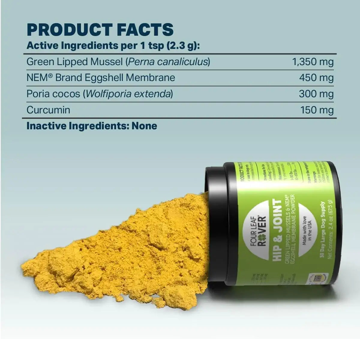 FOUR LEAF ROVER - FOUR LEAF ROVER Hip & Joint Mobility & Joint Support with Glucosamine and Chondroitin for Dogs 67.5Gr. - The Red Vitamin MX - Cuidado De Cadera Y Articulaciones Para Perros - {{ shop.shopifyCountryName }}