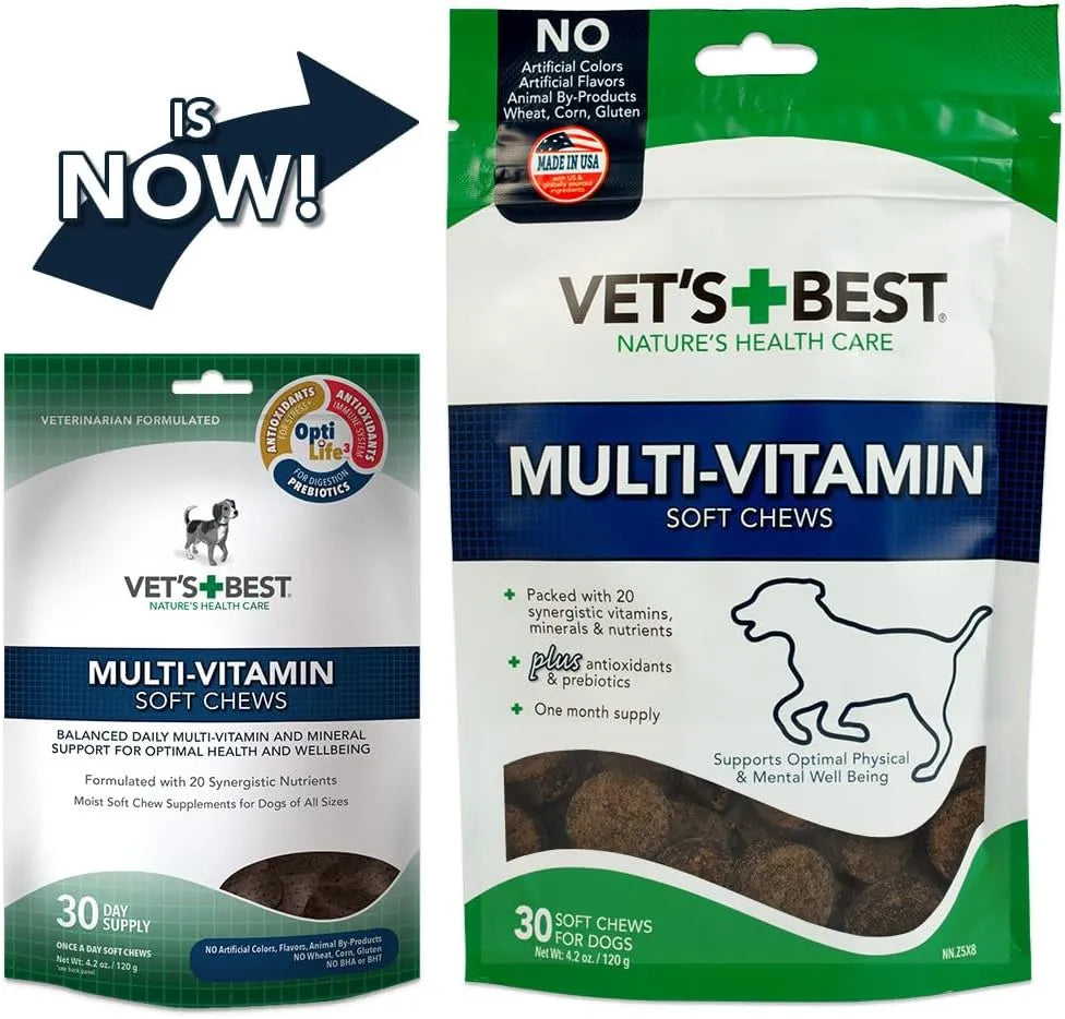 VET'S BEST - Vet's Best Multi-Vitamin Soft Chew Dog Supplements 30 Masticables - The Red Vitamin MX - Multivitamínicos Para Perros - {{ shop.shopifyCountryName }}