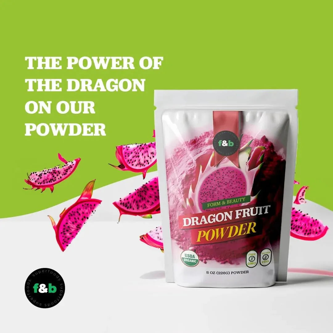 F&B SUPERFOODS - f&b superfoods Organic Pink Pitaya Powder Dragon Fruit 226Gr. - The Red Vitamin MX - Suplementos Alimenticios - {{ shop.shopifyCountryName }}