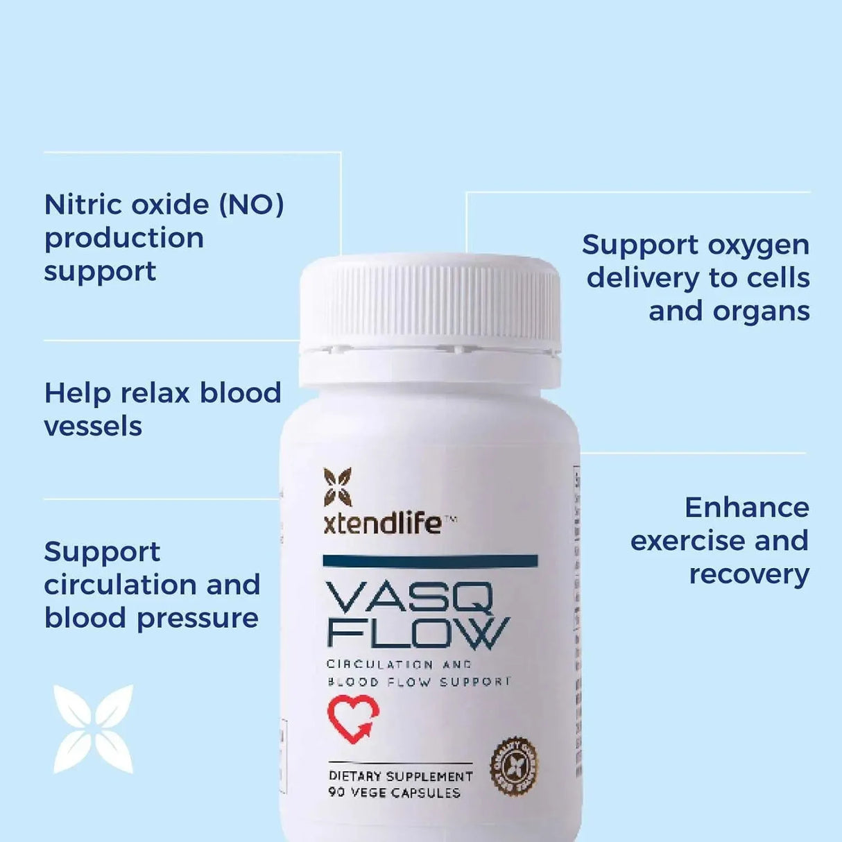 XTENDLIFE - Xtendlife VasQFlow Circulation and Blood Flow Support 90 Capsulas - The Red Vitamin MX - Suplementos Alimenticios - {{ shop.shopifyCountryName }}