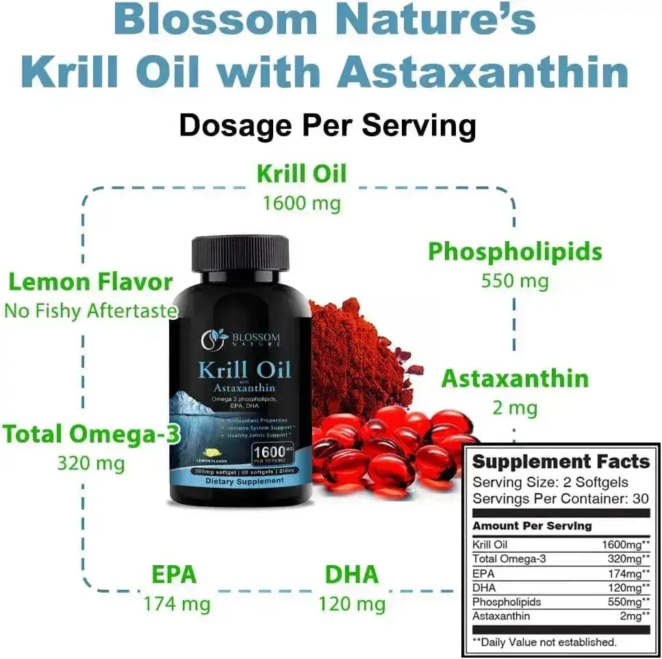 BLOOM NUTRITION - Blossom Nature Antarctic Krill Oil 1600Mg. 60 Capsulas Blandas - The Red Vitamin MX - Suplementos Alimenticios - {{ shop.shopifyCountryName }}