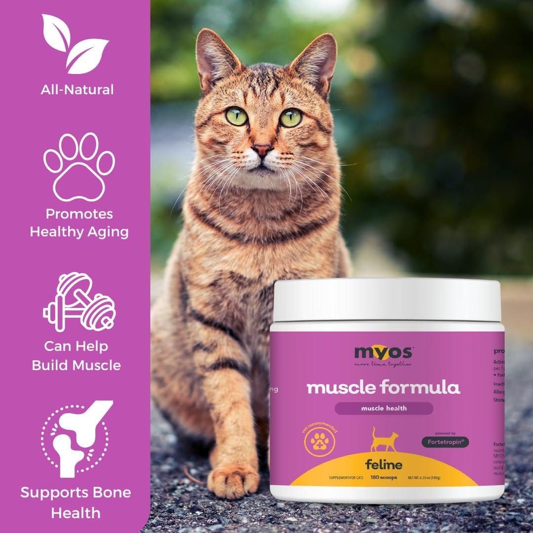 MYOS Feline Muscle Formula Powered by Fortetropin for Senior Cats 180 Servicios 180Gr.