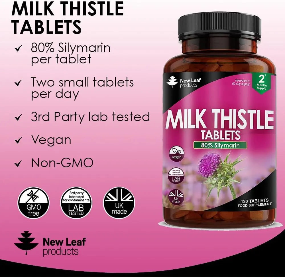 NEW LEAF PRODUCTS - New Leaf Products Milk Thistle 1000Mg. 120 Tabletas - The Red Vitamin MX - Suplementos Alimenticios - {{ shop.shopifyCountryName }}