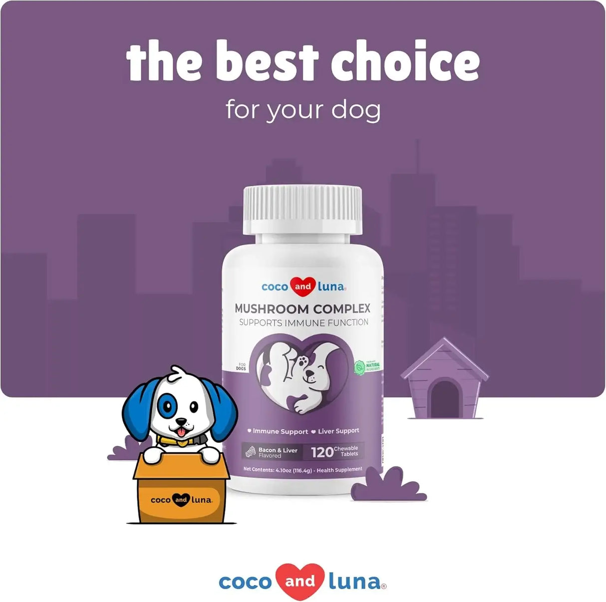COCO AND LUNA - Coco and Luna Mushroom Complex for Dogs 120 Tabletas - The Red Vitamin MX - Suplementos Herbales Para Perros - {{ shop.shopifyCountryName }}
