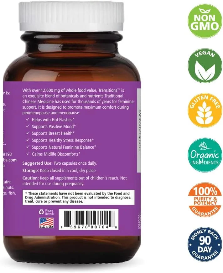 PURE ESSENCE LABS - Pure Essence Labs Transitions Menopause Relief 120 Capsulas - The Red Vitamin MX - Suplementos Alimenticios - {{ shop.shopifyCountryName }}