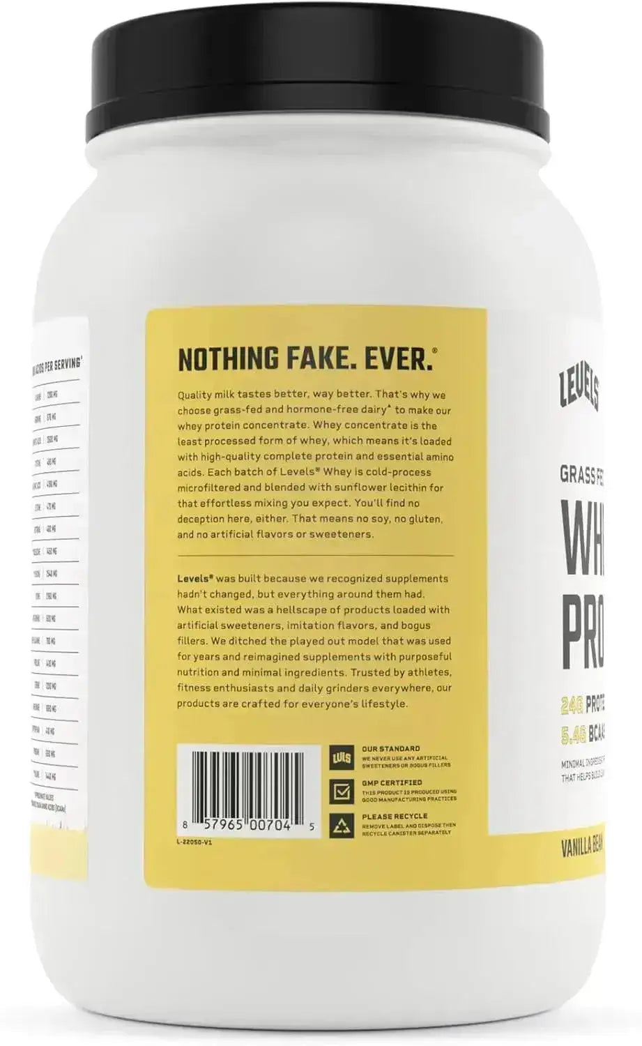 LEVELS - Levels Grass Fed Whey Protein Powder Vanilla Bean 2Lb. - The Red Vitamin MX - Suplementos Alimenticios - {{ shop.shopifyCountryName }}