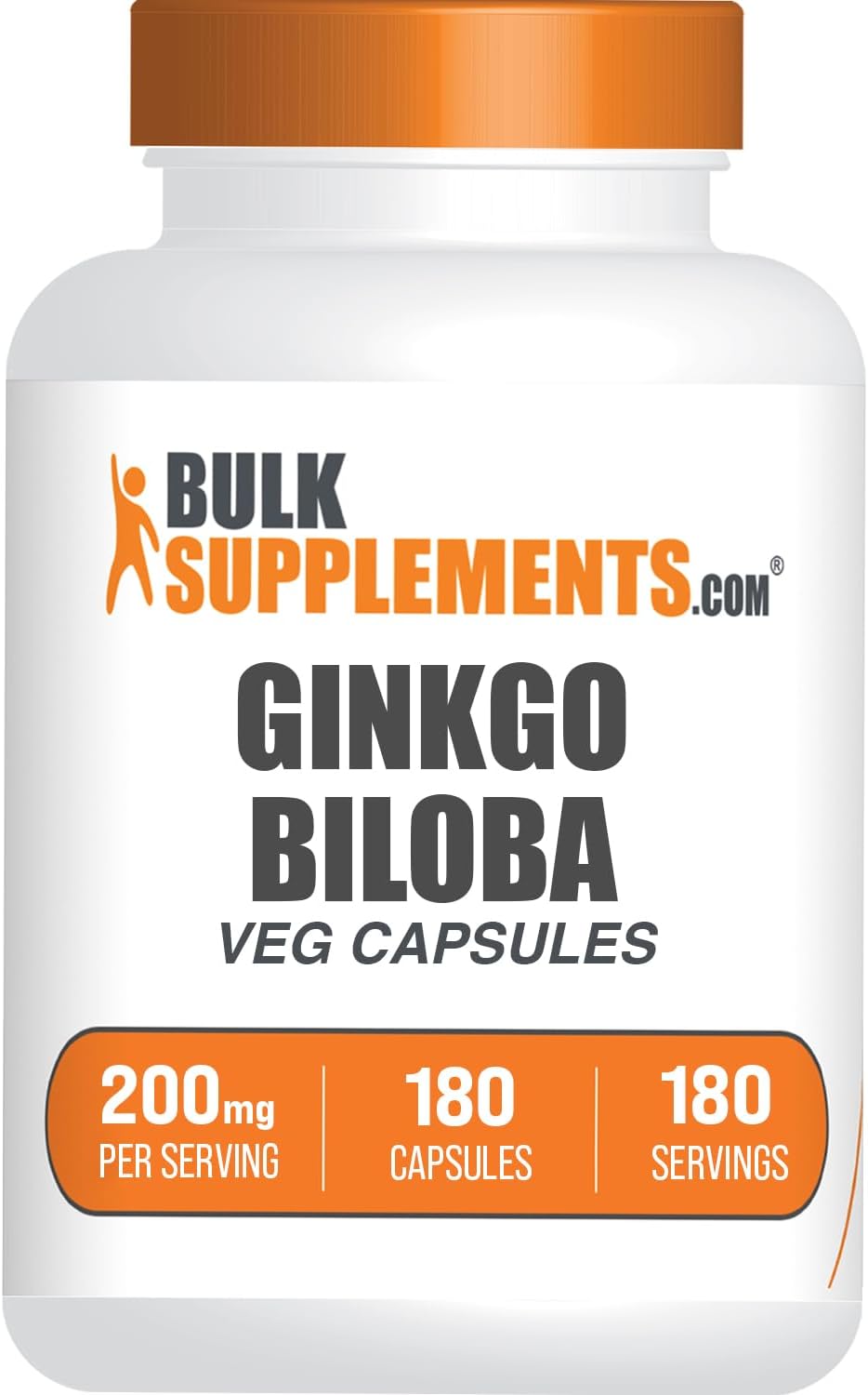 Bulk Supplements Ginkgo Biloba Extract 200Mg. 180 Capsulas