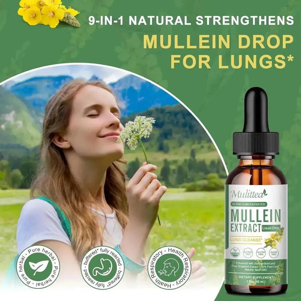 MULITTEA - Mulittea Mullein Drops for Lungs 60Ml. - The Red Vitamin MX - Suplementos Alimenticios - {{ shop.shopifyCountryName }}