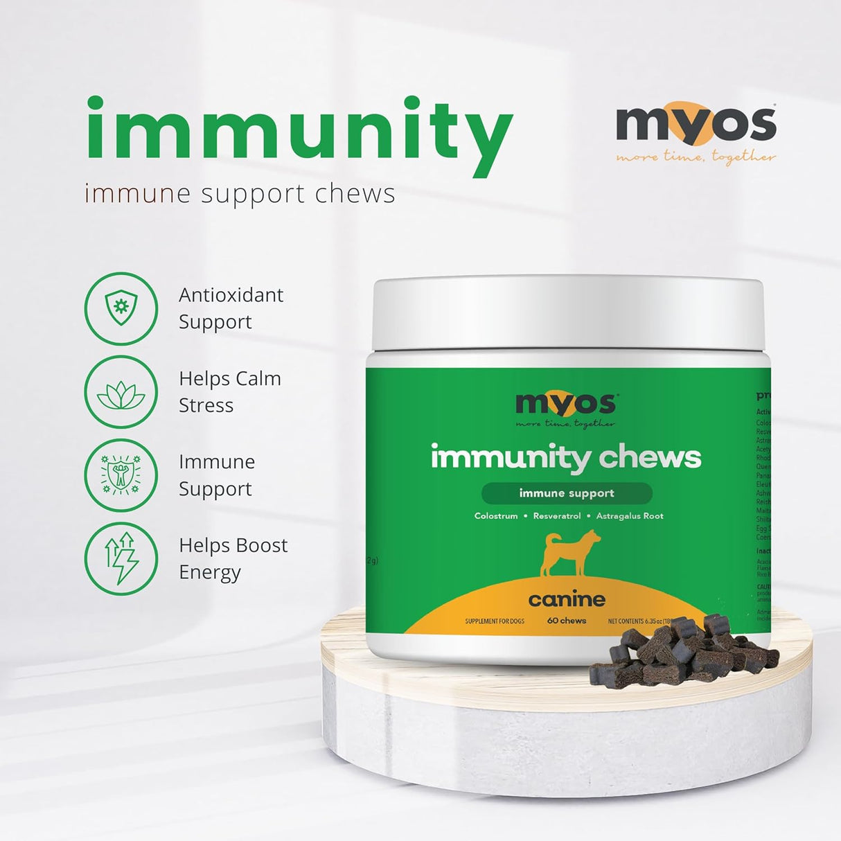 MYOS - MYOS Immunity Chew for Dogs 60 Masticables - The Red Vitamin MX - Suplementos Herbales Para Perros - {{ shop.shopifyCountryName }}