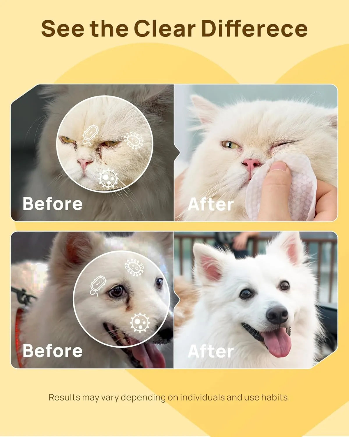 HICC PET - HICC PET Eyes Wipes for Dogs & Cats Coconut Scent 100 Toallitas 2 Pack - The Red Vitamin MX - Cuidado De Los Ojos De Los Perros - {{ shop.shopifyCountryName }}