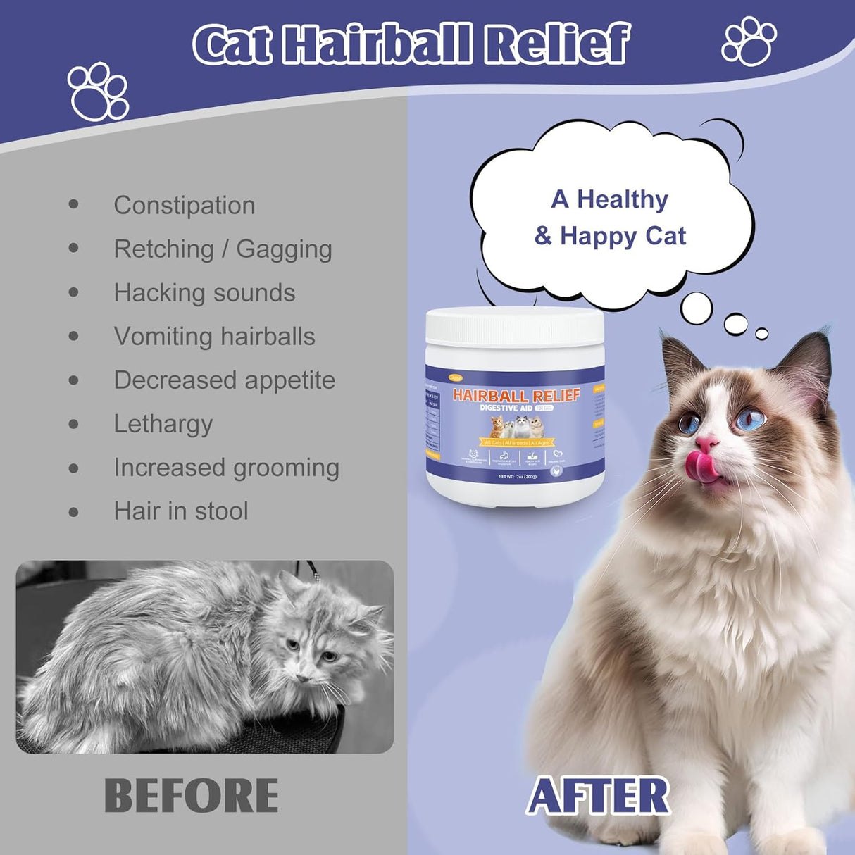 Ourea Hairball Treatment for Cats 200Gr.