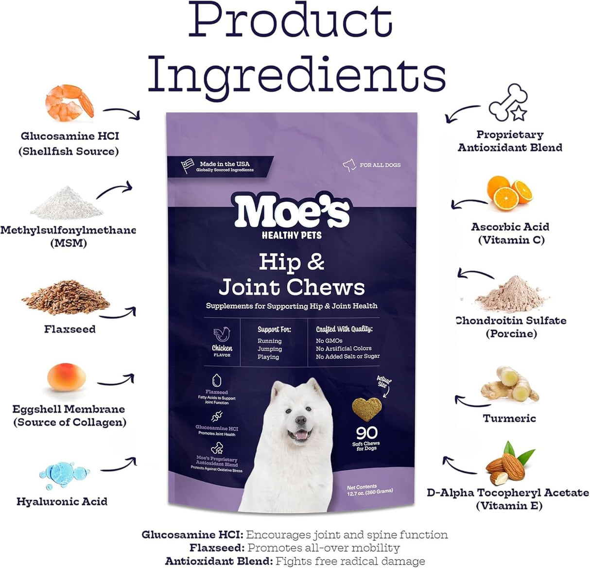 Moe’s Dog Joint Supplement 90 Masticables
