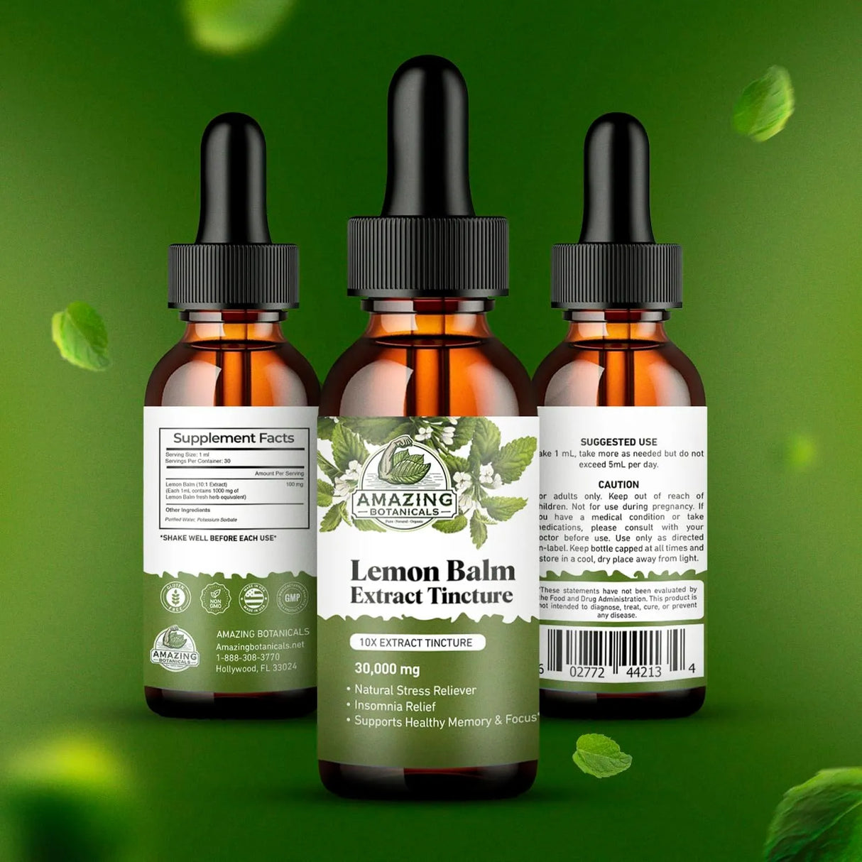 AMAZING BOTANICALS - Amazing Botanicals Lemon Balm 10X Extract Tincture 30Ml. - The Red Vitamin MX - Suplementos Alimenticios - {{ shop.shopifyCountryName }}