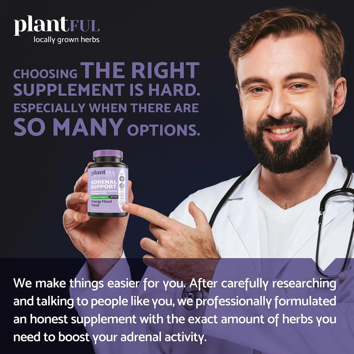 PLANTFUL RESEARCH - PLANTFUL RESEARCH Adrenal Support & Cortisol Manager 60 Capsulas - The Red Vitamin MX - Suplementos Alimenticios - {{ shop.shopifyCountryName }}