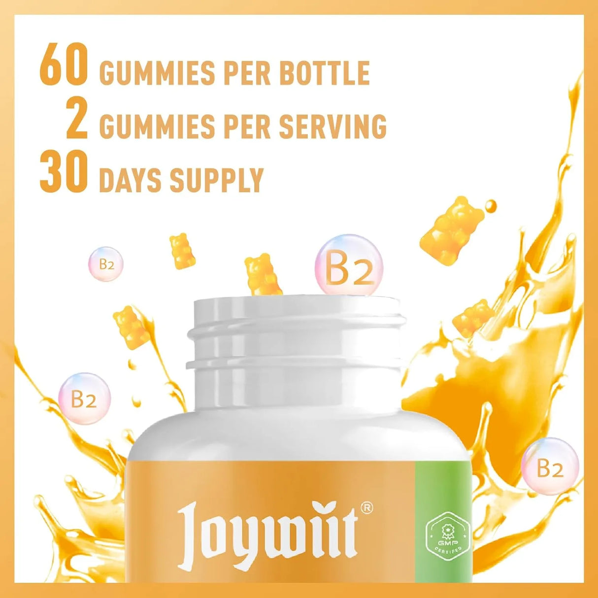 JOYWIIT - Joywiit Vitamin B2 Gummies 400Mg. 60 Gomitas - The Red Vitamin MX - Suplementos Alimenticios - {{ shop.shopifyCountryName }}