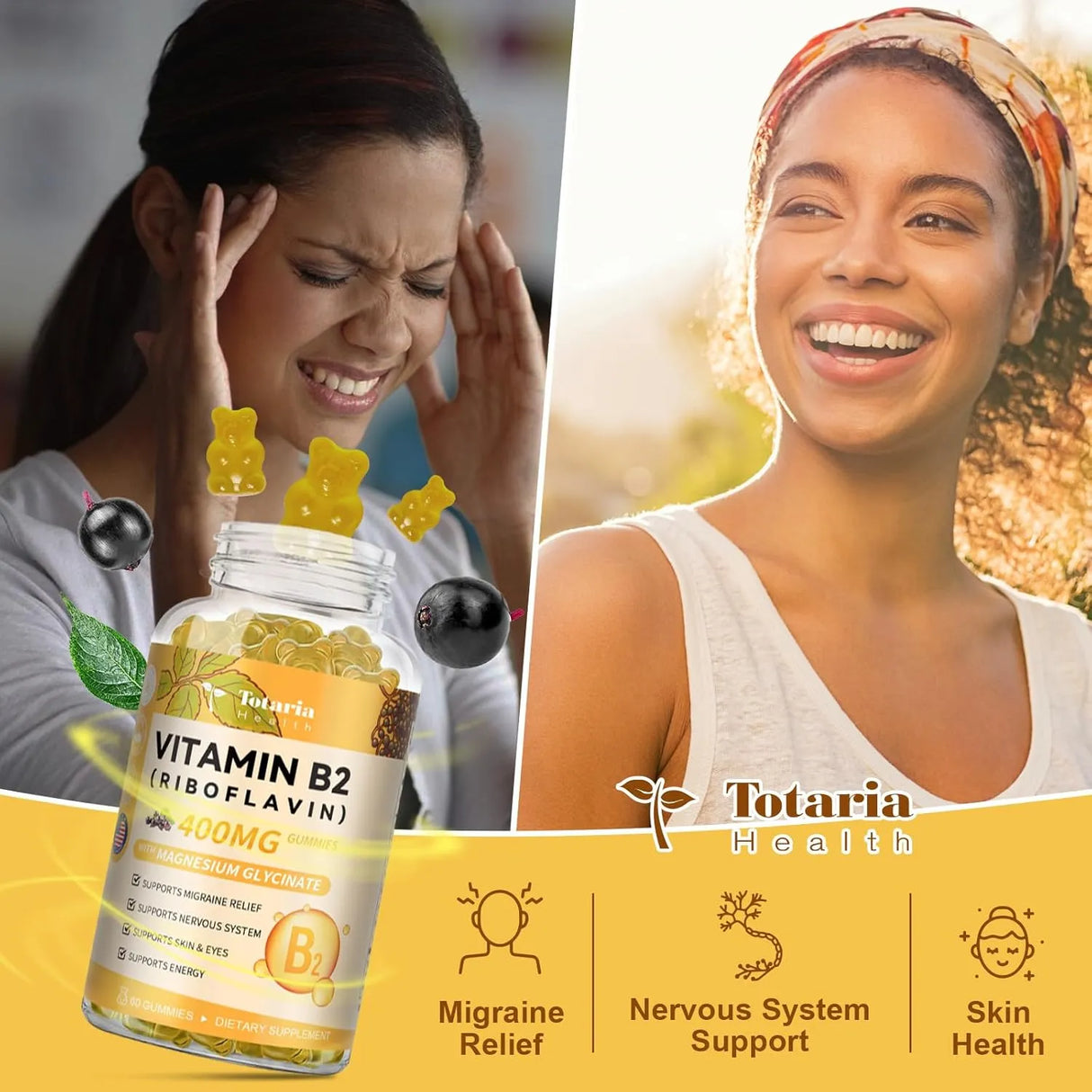 TOTARIA - Totaria Vitamin B2 Gummies 400Mg. 60 Gomitas - The Red Vitamin MX - Suplementos Alimenticios - {{ shop.shopifyCountryName }}