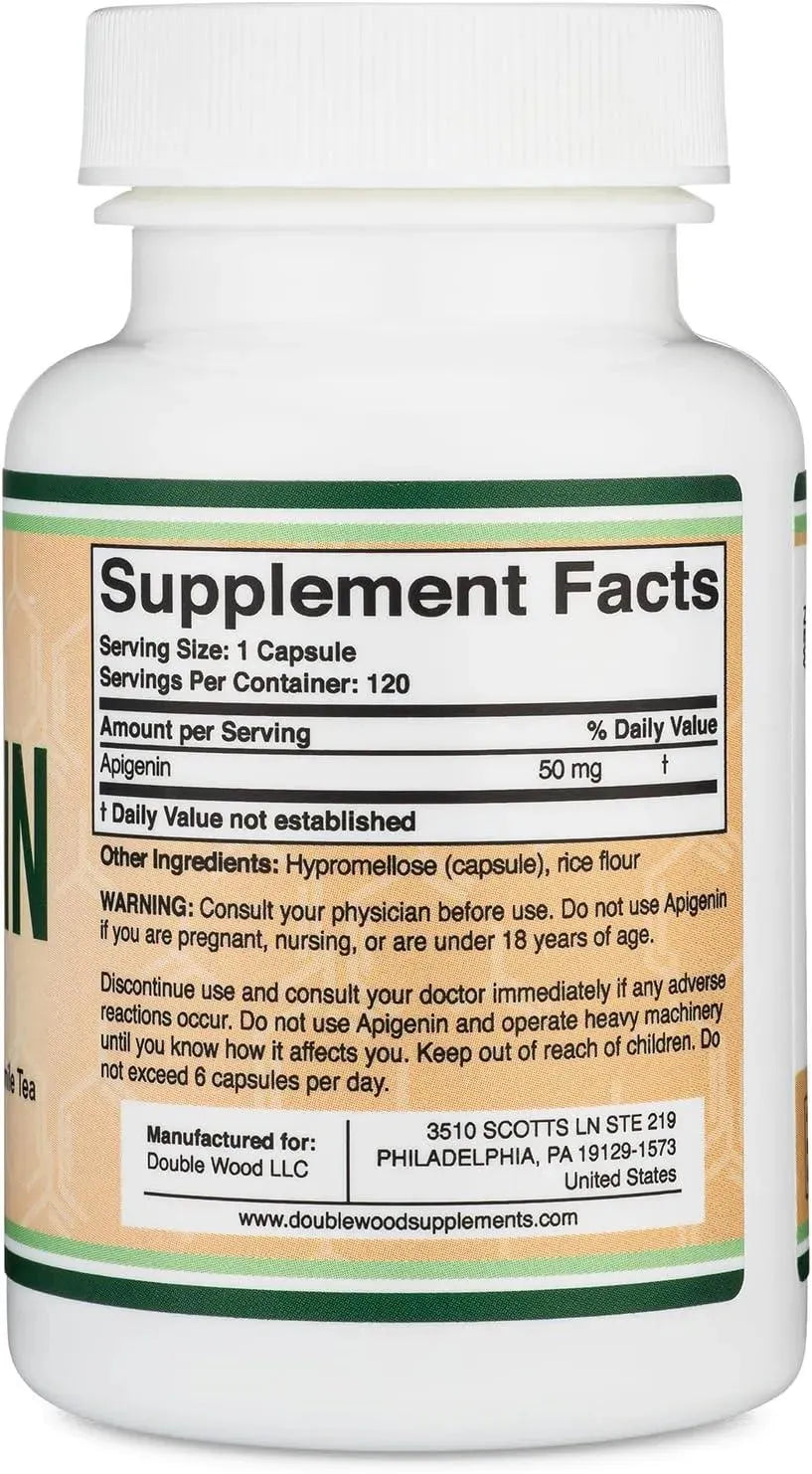 DOUBLE WOOD SUPPLEMENTS - Double Wood Supplements Apigenin 50Mg. 120 Capsulas - The Red Vitamin MX - Suplementos Alimenticios - {{ shop.shopifyCountryName }}