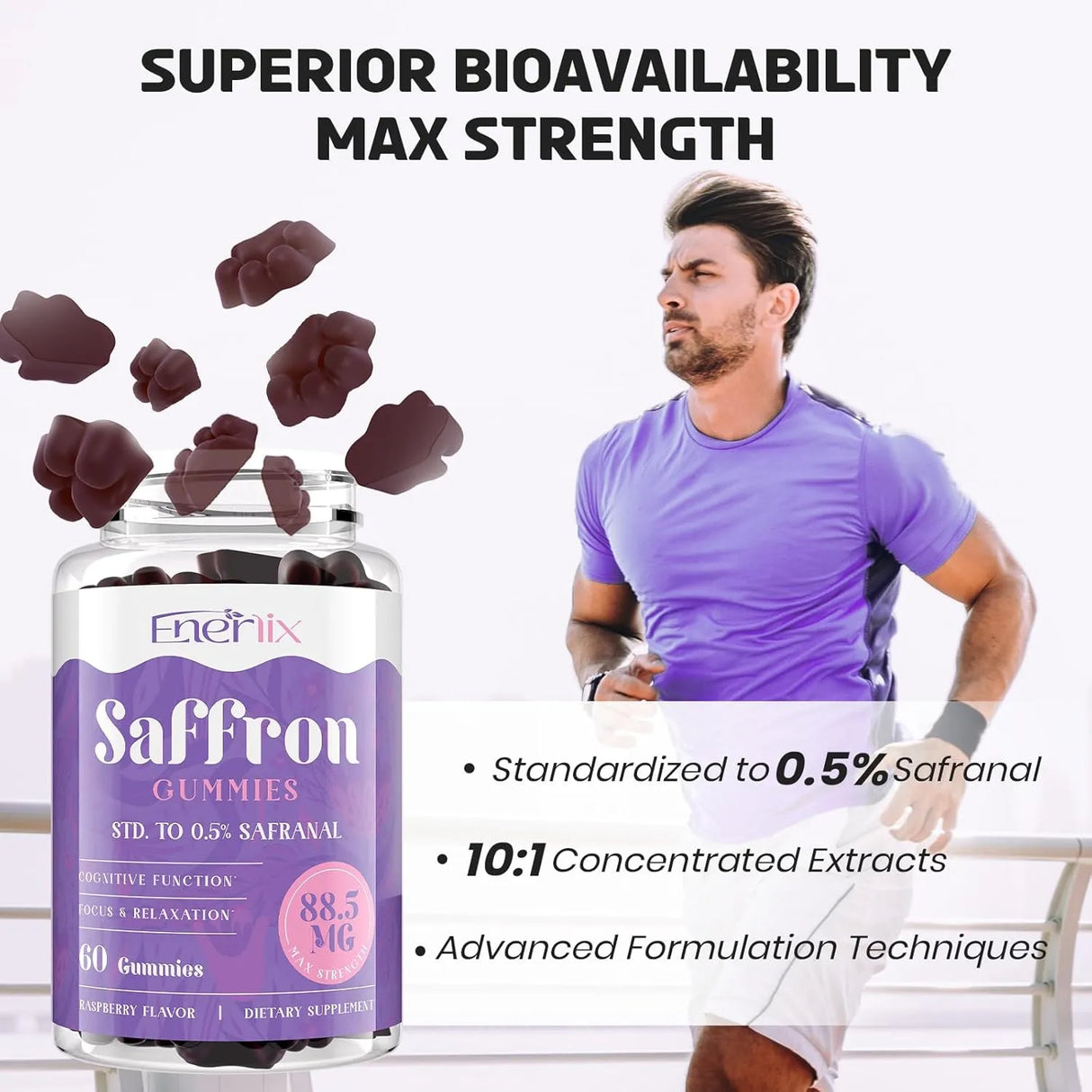 ENERLIX - Enerlix Saffron Gummies 88.5Mg. 60 Gomitas - The Red Vitamin MX - Suplementos Alimenticios - {{ shop.shopifyCountryName }}