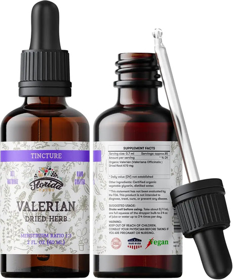 FLORIDA HERBS - FLORIDA HERBS Valerian Tincture 2 Fl.Oz. - The Red Vitamin MX - Suplementos Alimenticios - {{ shop.shopifyCountryName }}