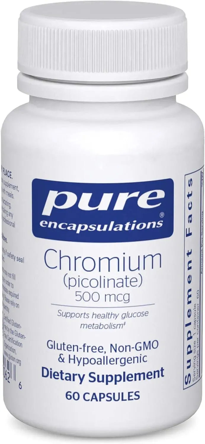 PURE ENCAPSULATIONS - Pure Encapsulations Chromium Picolinate 500mcg 60 Capsulas - The Red Vitamin MX - Suplementos Alimenticios - {{ shop.shopifyCountryName }}