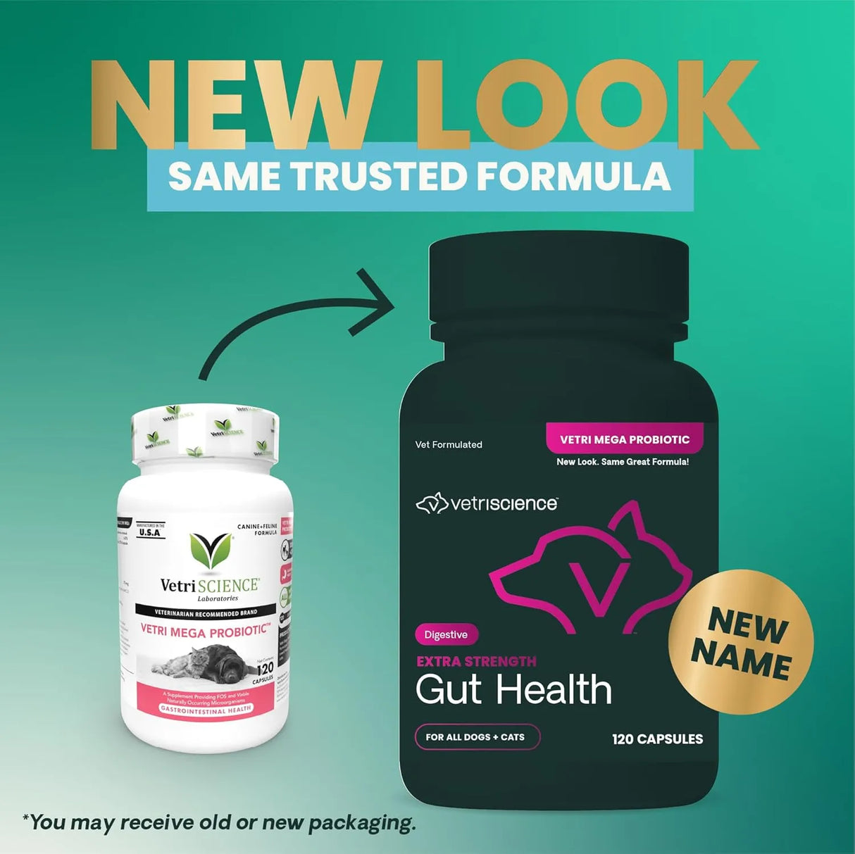 VETRISCIENCE - VetriScience Extra Strength Gut Health Probiotic & Prebiotic 120 Capsulas - The Red Vitamin MX - Probióticos Para Perros - {{ shop.shopifyCountryName }}