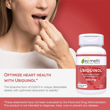 EZ MELTS - EZ Melts Dissolvable Ubiquinol 100Mg. 60 Tabletas - The Red Vitamin MX - Suplementos Alimenticios - {{ shop.shopifyCountryName }}
