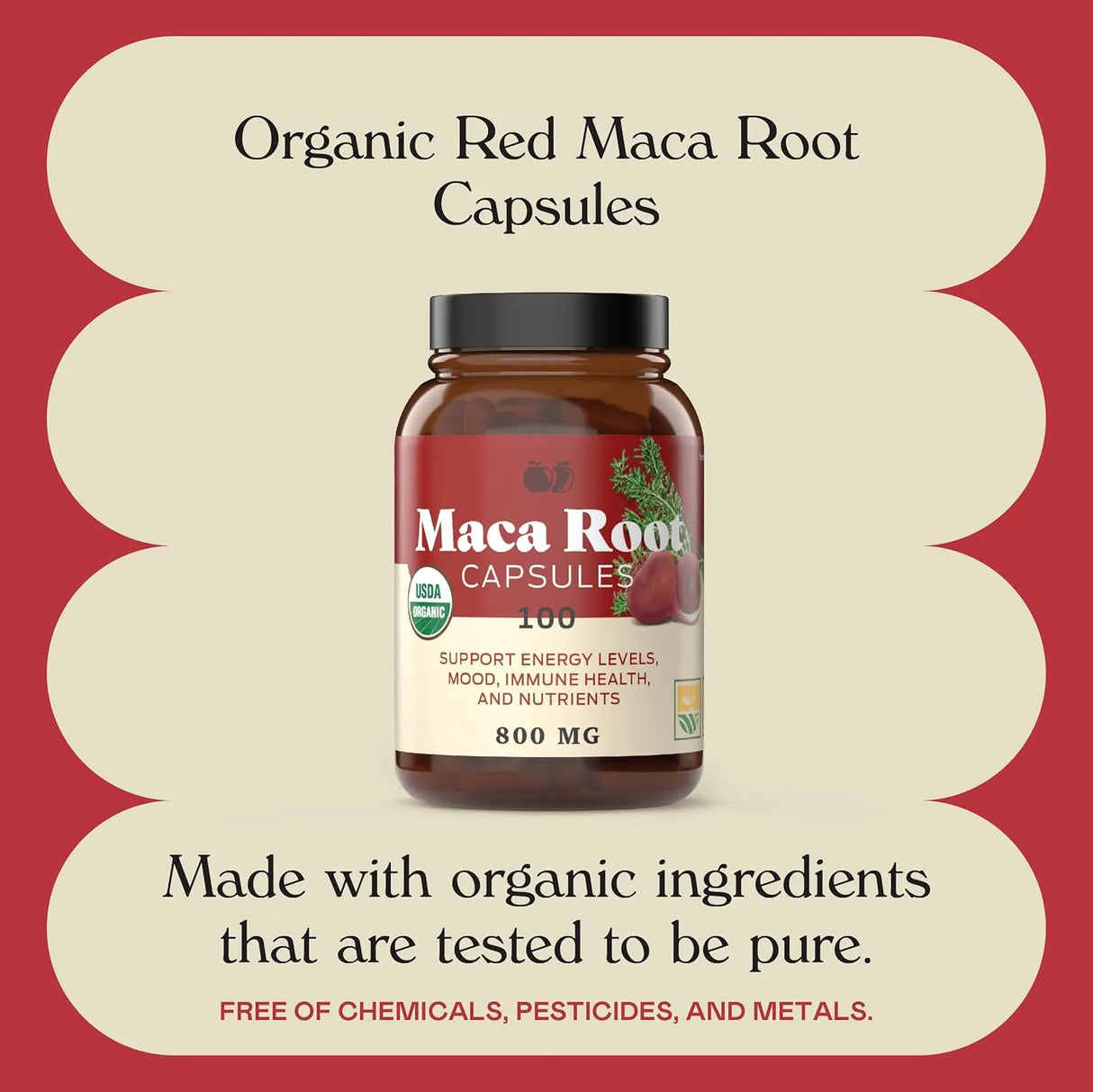 COMPLETE NATURAL PRODUCTS - Complete Natural Products Pure Maca Root 100 Capsulas - The Red Vitamin MX - Suplementos Alimenticios - {{ shop.shopifyCountryName }}