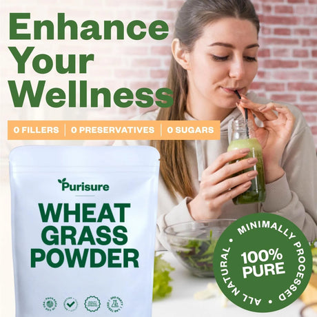PURISURE - Purisure Wheatgrass Powder 150Gr. - The Red Vitamin MX - Suplementos Alimenticios - {{ shop.shopifyCountryName }}