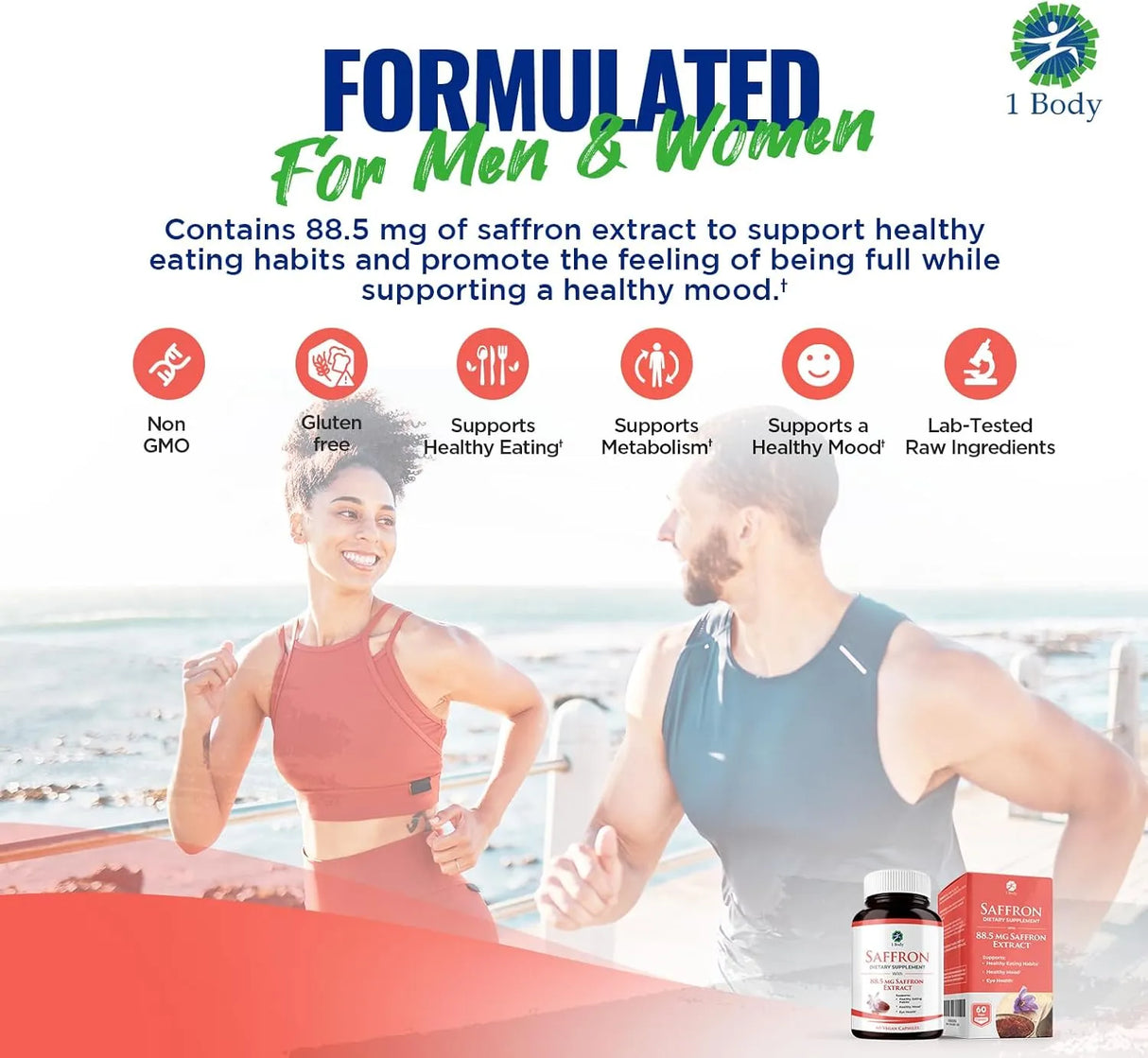 1 BODY - 1 Body Saffron Extract 88.5Mg. 60 Capsulas - The Red Vitamin MX - Suplementos Alimenticios - {{ shop.shopifyCountryName }}