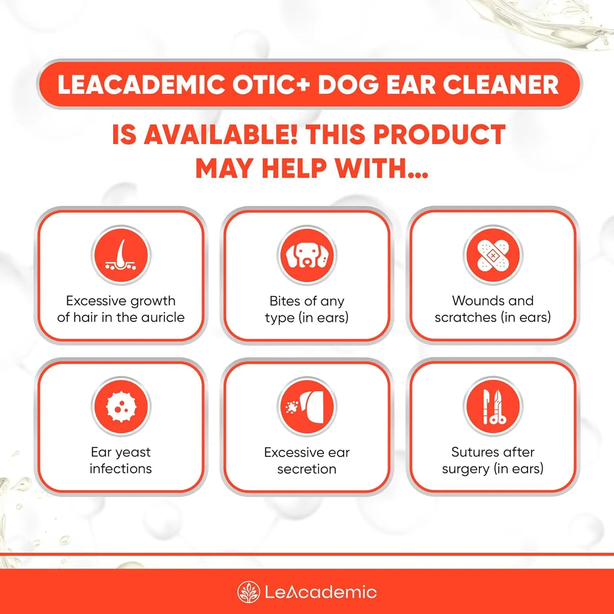 LEACADEMIC - LeAcademic Dog Ear Cleaner 60Ml. - The Red Vitamin MX - Cuidado Del Oído De Perros - {{ shop.shopifyCountryName }}