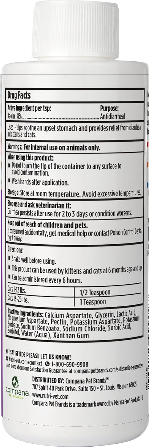Nutri-Vet Anti-Diarrhea Liquid for Cats 4 Fl.Oz.