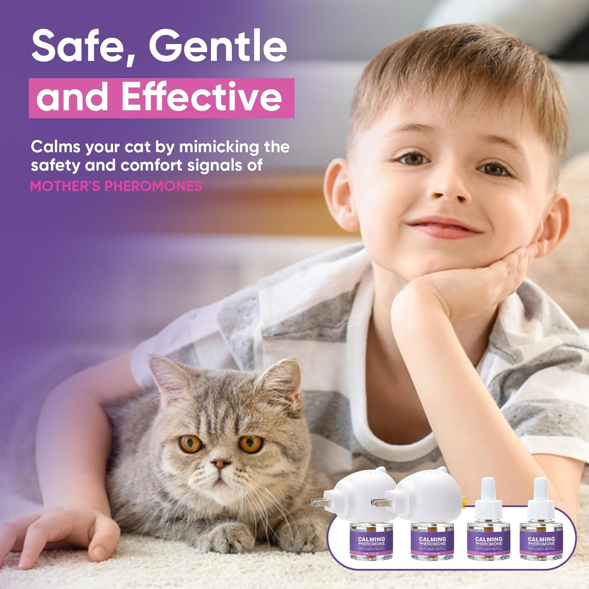 Tcllka Cat Calming Pheromone Diffuser Kit