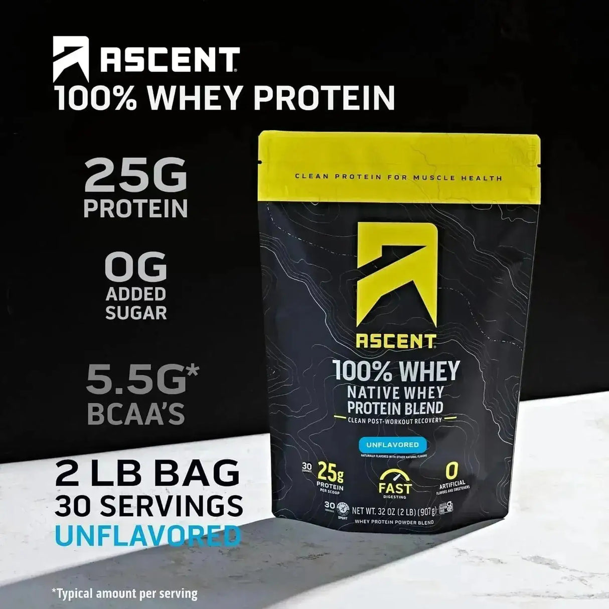 ASCENT - Ascent 100% Whey Protein Powder Unflavored 907Gr. - The Red Vitamin MX - Suplementos Alimenticios - {{ shop.shopifyCountryName }}