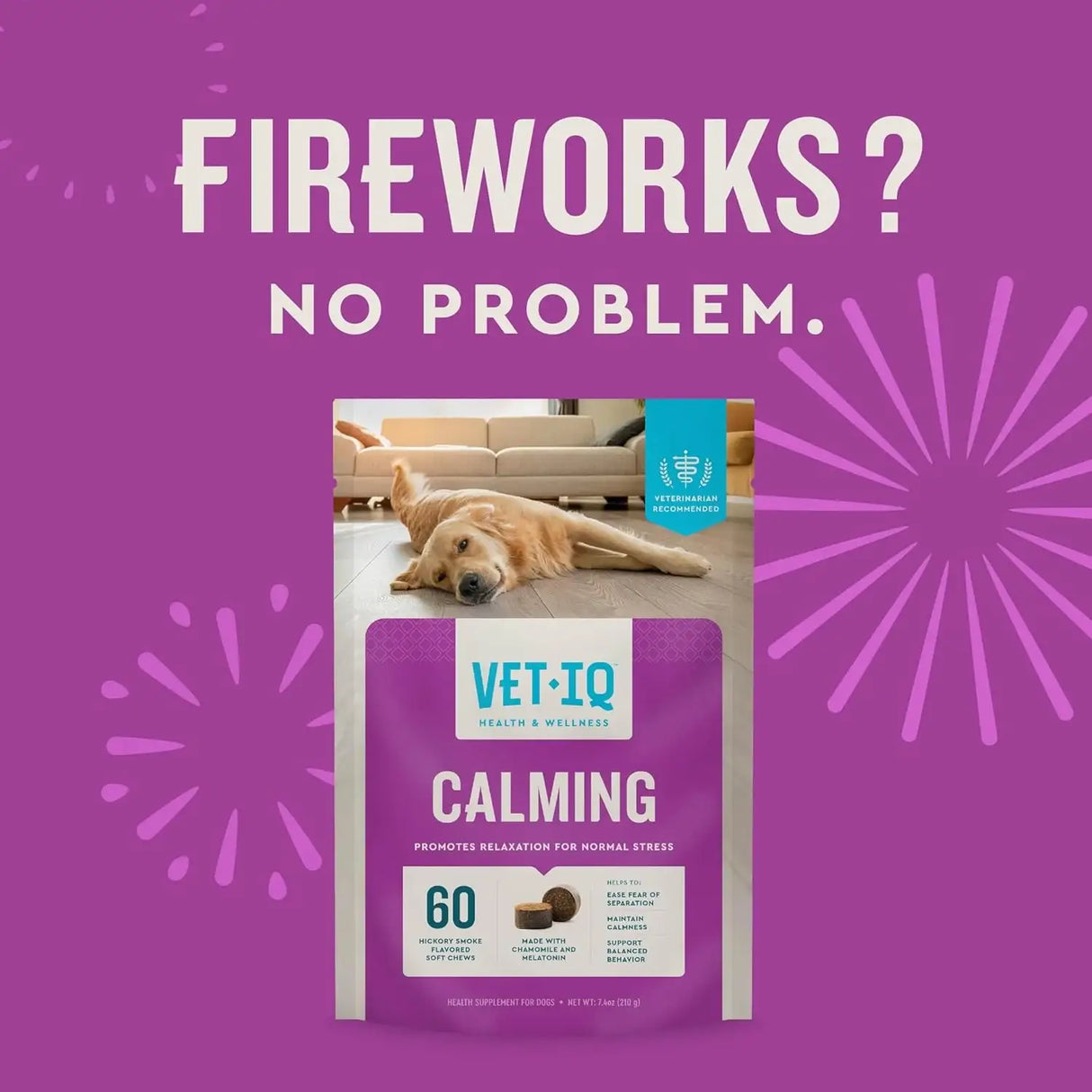VETIQ - VetIQ Calming Support Supplement for Dogs 120 Masticables - The Red Vitamin MX - Relajantes Para Perros - {{ shop.shopifyCountryName }}