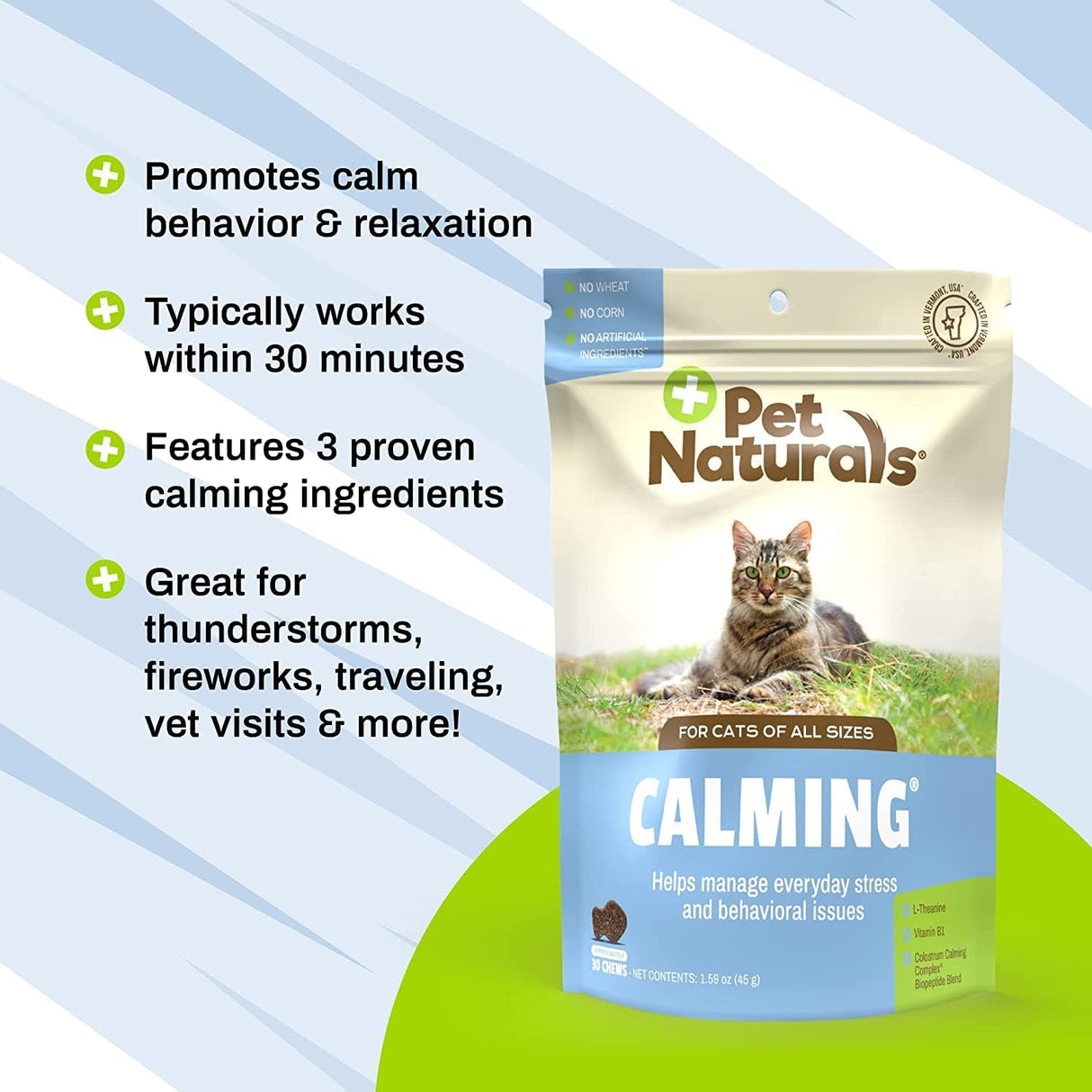 Pet Naturals Calming Chews for Cats 30 Masticables