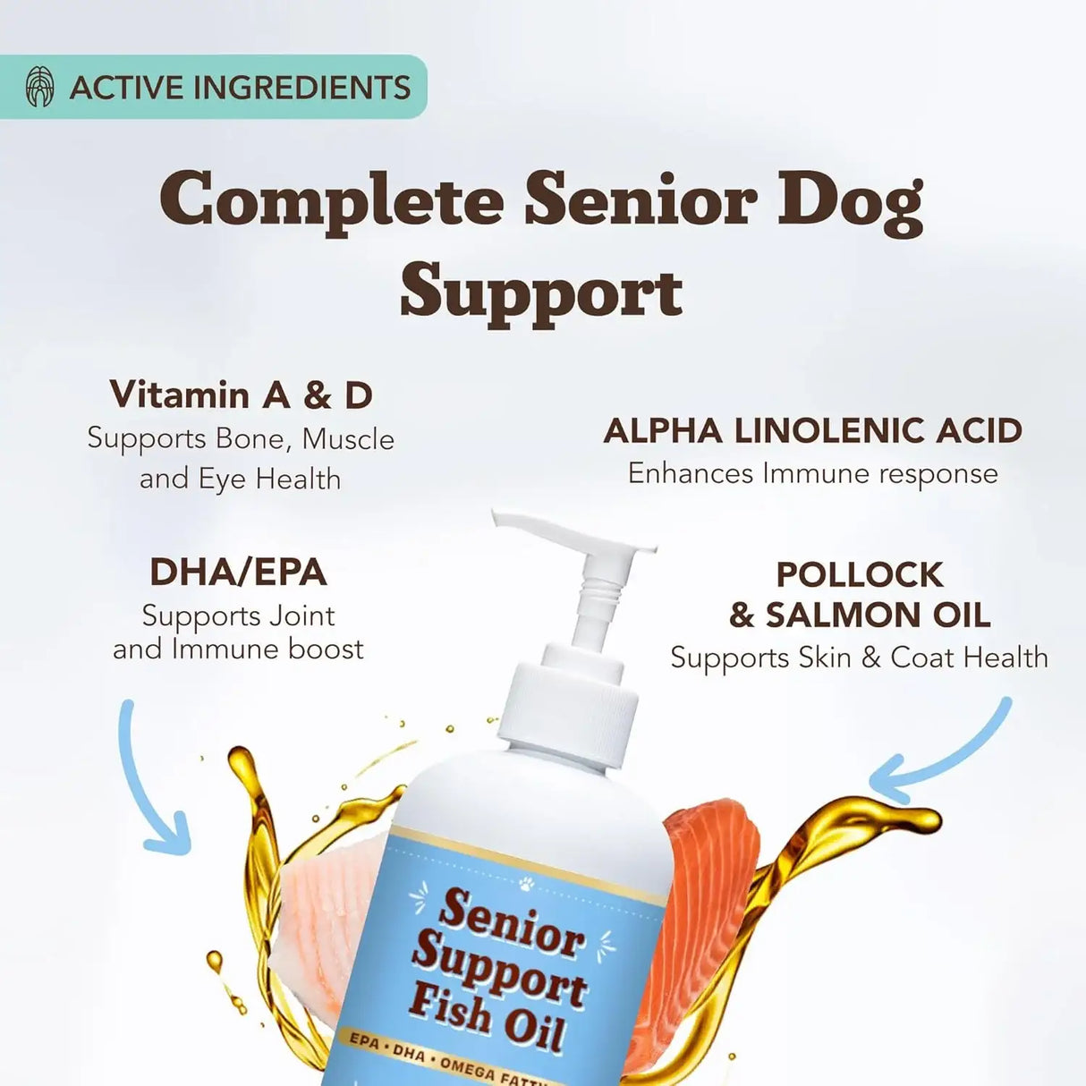 NATURAL DOG - Natural Dog Company Omega 3 Fish Oil for Senior Dogs 16 Fl.Oz. - The Red Vitamin MX - Aceite De Pescado Para Perros - {{ shop.shopifyCountryName }}