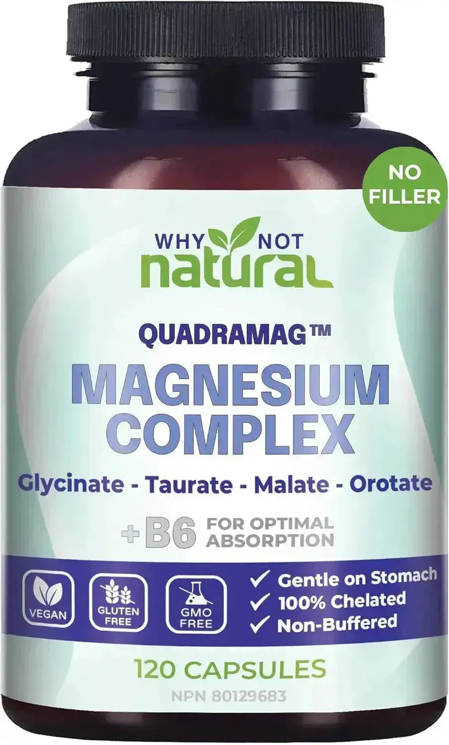 WHY NOT NATURAL - Why Not Natural 4-in-1 Magnesium Complex 300Mg. 120 Capsulas - The Red Vitamin MX - Suplementos Alimenticios - {{ shop.shopifyCountryName }}
