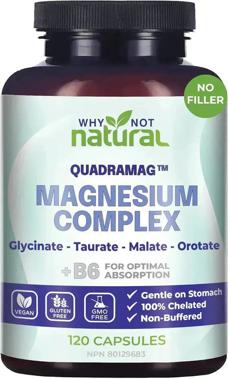 WHY NOT NATURAL - Why Not Natural 4-in-1 Magnesium Complex 300Mg. 120 Capsulas - The Red Vitamin MX - Suplementos Alimenticios - {{ shop.shopifyCountryName }}