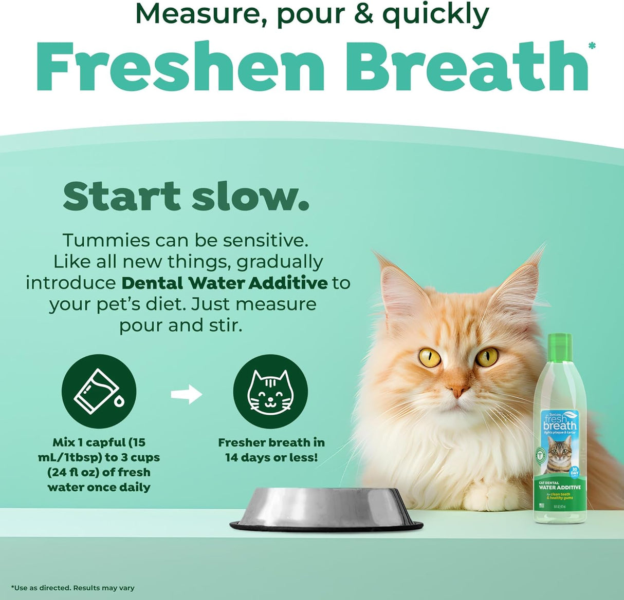 TropiClean Fresh Breath Water Additive for Cats 473Ml.