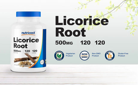 NUTRICOST - Nutricost Licorice Root 500Mg. 120 Capsulas - The Red Vitamin MX - Suplementos Alimenticios - {{ shop.shopifyCountryName }}