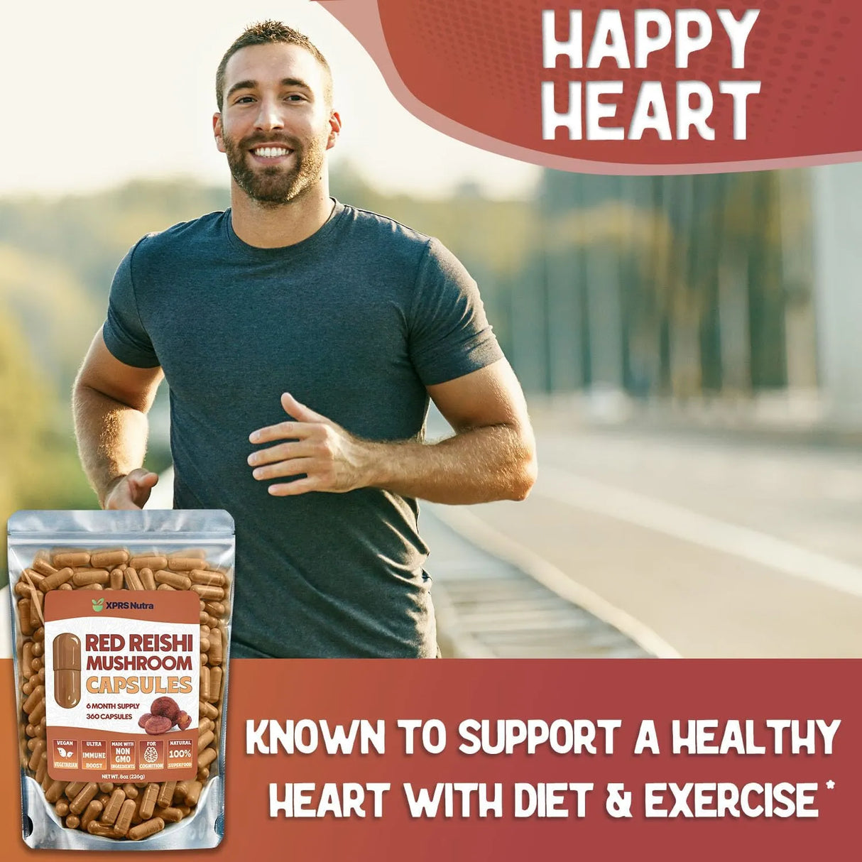 XPRS NUTRA - XPRS Nutra Reishi Mushroom 360 Capsulas - The Red Vitamin MX - Suplementos Alimenticios - {{ shop.shopifyCountryName }}