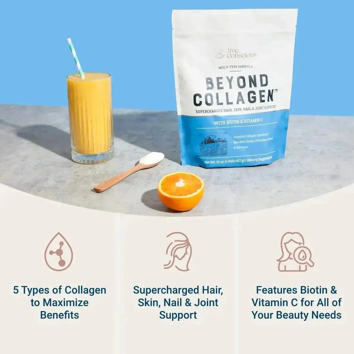 LIVE CONSCIOUS - Live Conscious Beyond Collagen Multi Collagen Powder 427Gr. - The Red Vitamin MX - Suplementos Alimenticios - {{ shop.shopifyCountryName }}
