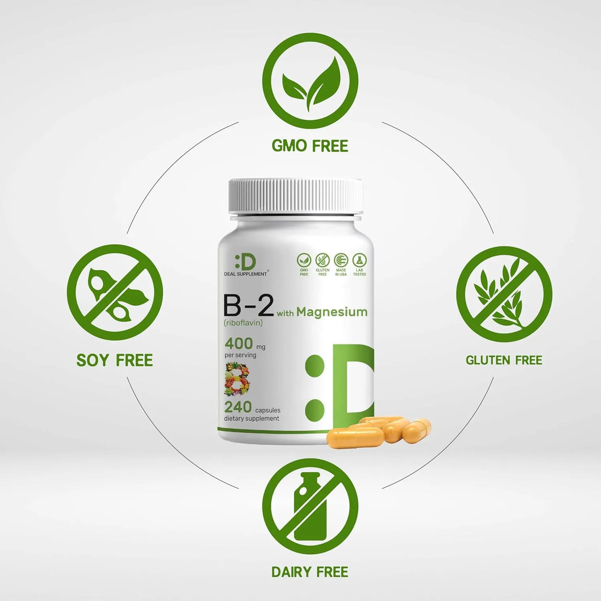 DEAL SUPPLEMENT - Deal Supplement Vitamin B2 400Mg. 240 Capsulas - The Red Vitamin MX - Suplementos Alimenticios - {{ shop.shopifyCountryName }}
